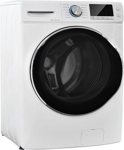 Washing Machine Front Load Washer Machine Large Laundry Machine 4.5 Cu. Ft Lavadoras Portatiles Para Apartamentos 12 Washing Cycles Super Speed Quick Commercial Washing Clothes Steam Refresh White
