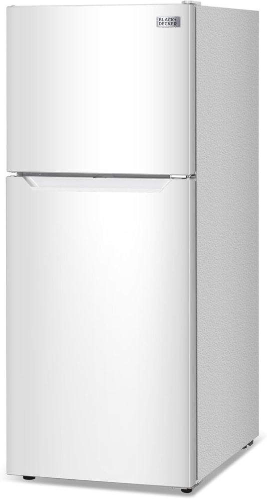 12.1 Cu. Ft. Top Mount Refrigerator with Freezer, 2 Door Refrigerator with Top Freezer and Adjustable Temperature Control, for Homes and Apartments, ENERGY STAR, BR1210HW, White