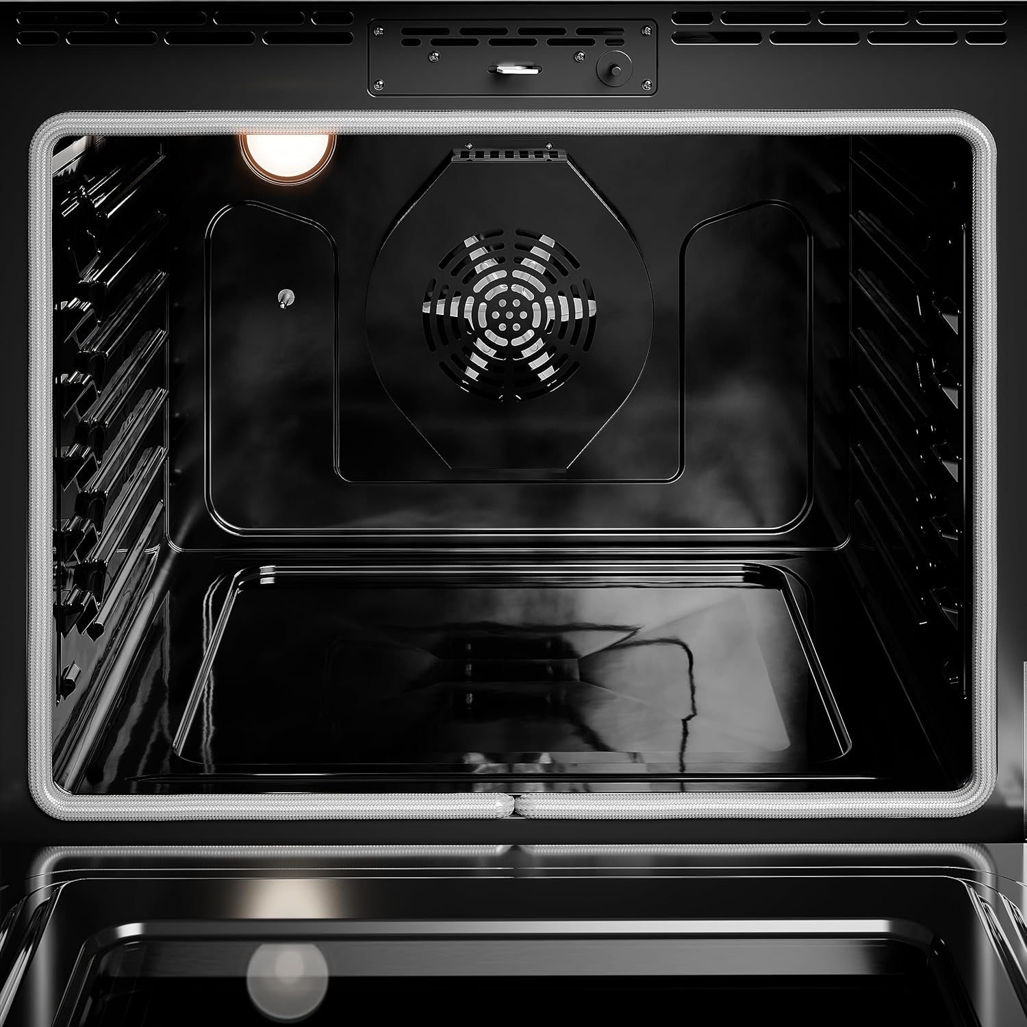 Front Control Electric Range Oven with 5 Cooktop Elements with 7 Cooking Power Options, True Convection, Steam and Self Clean, Freestanding Oven, 4.8 Cu. Ft. Capacity Stainless Steel