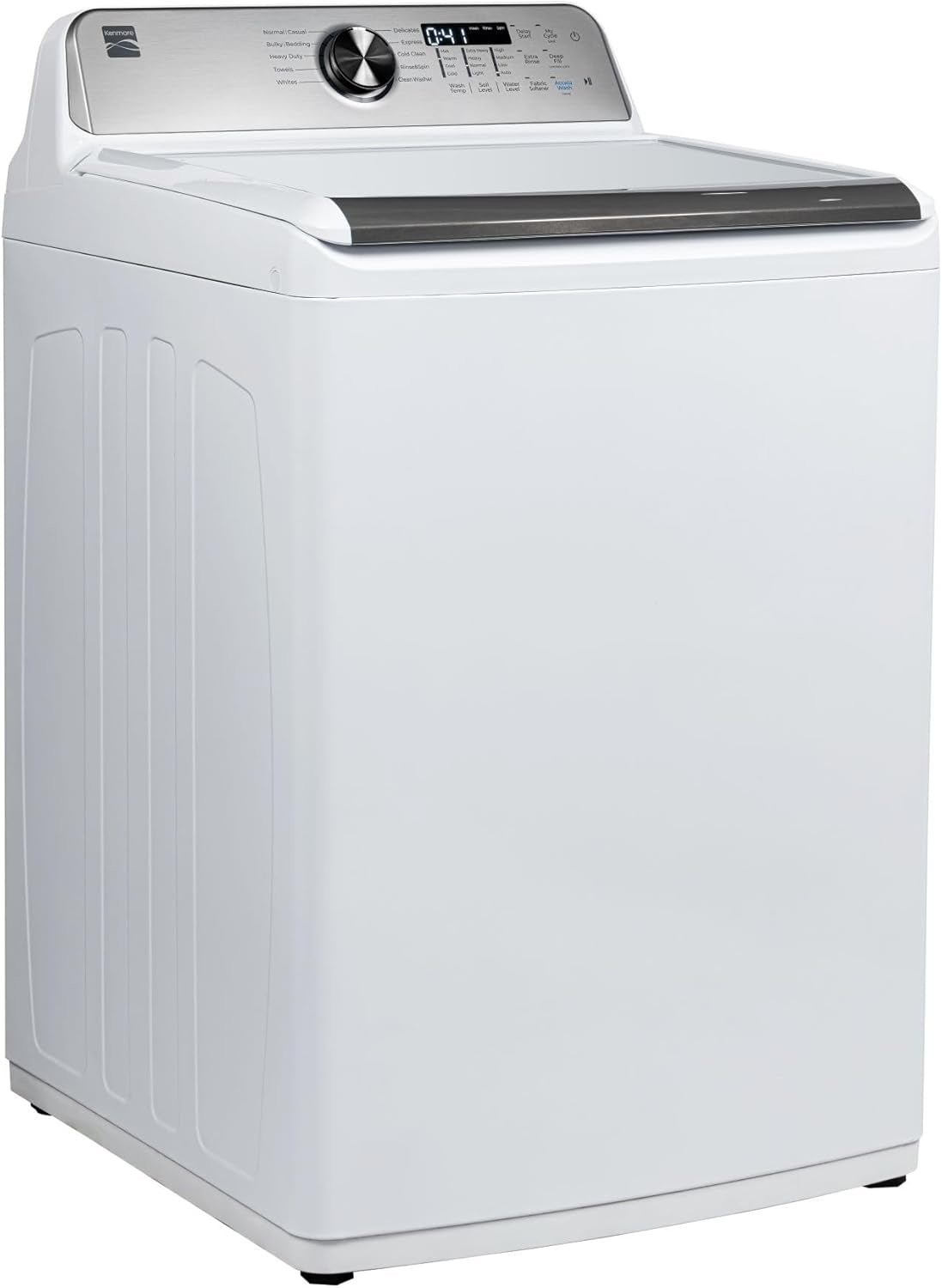 4.4 Cu. Ft. Top Load Washer with Triple Action Agitator for Tough Dirt & Stains-Reduce Laundry Time with Accela and Express Wash-Led, White
