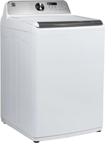 4.4 Cu. Ft. Top Load Washer with Triple Action Agitator for Tough Dirt & Stains-Reduce Laundry Time with Accela and Express Wash-Led, White