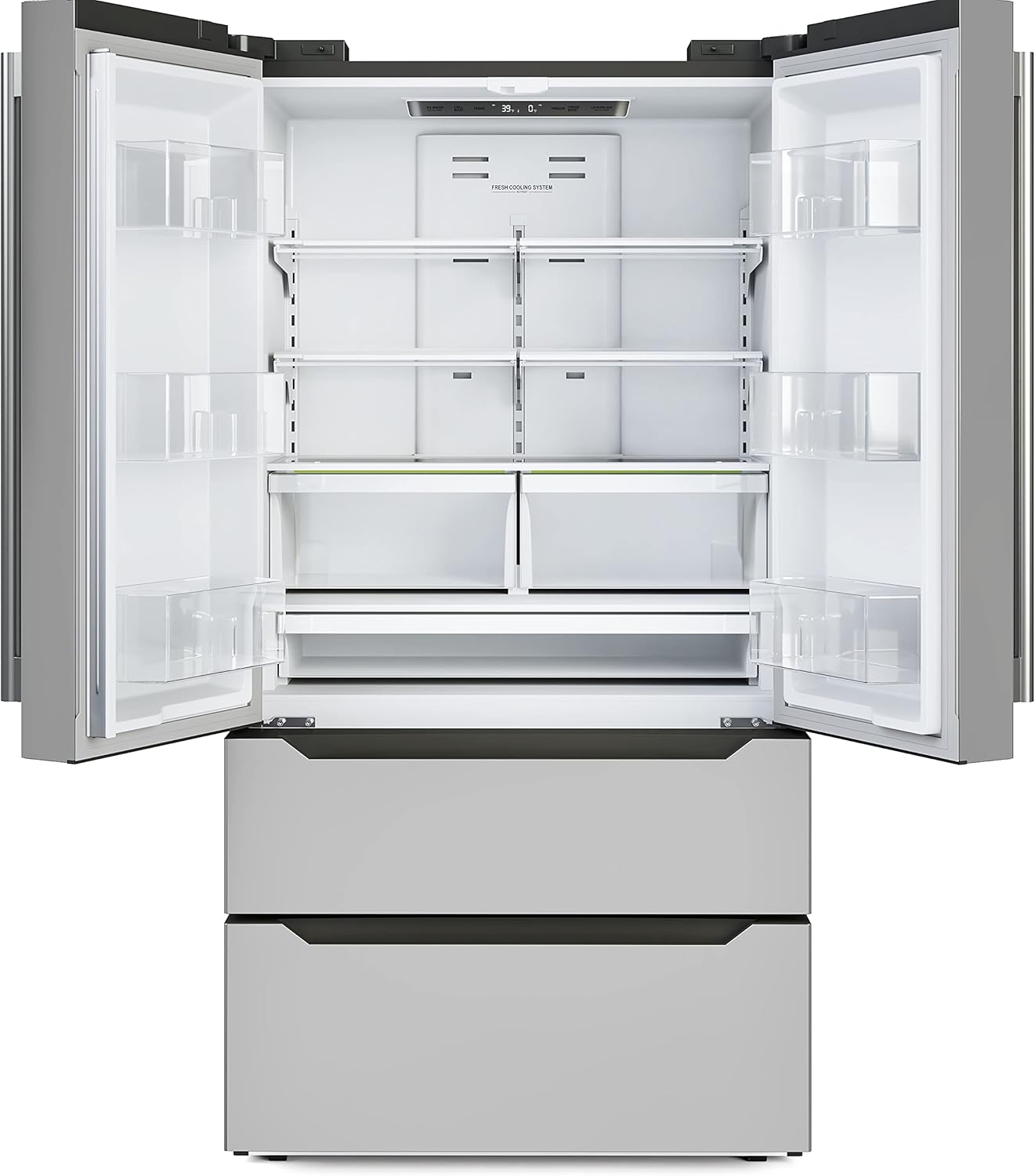  22.5 Cu. Ft, Stainless-Steel Fridge, Silver