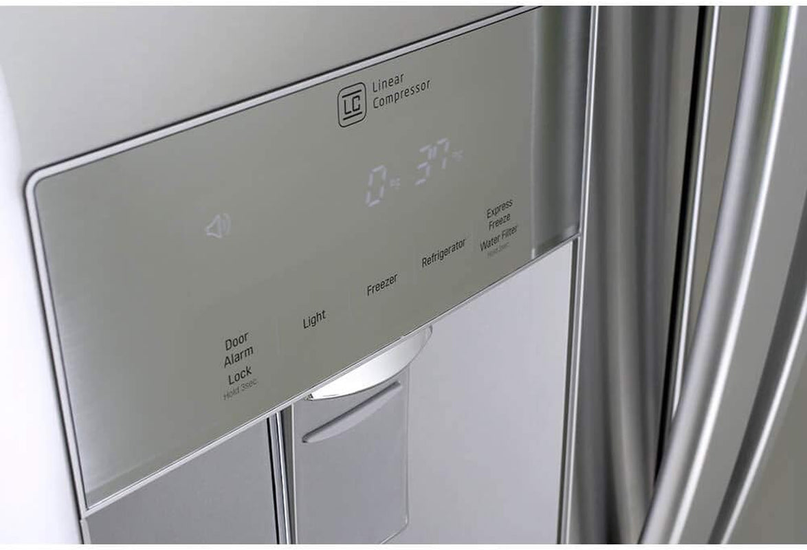LFDS22520S French Door Bottom Freezer Refrigerator with Water Dispenser - 29.8 in Width, 35.5 in Depth, 68.5 in Height, 21.8 Cu. Ft, Stainless Steel