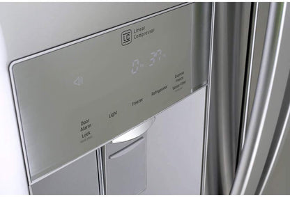 LFDS22520S French Door Bottom Freezer Refrigerator with Water Dispenser - 29.8 in Width, 35.5 in Depth, 68.5 in Height, 21.8 Cu. Ft, Stainless Steel