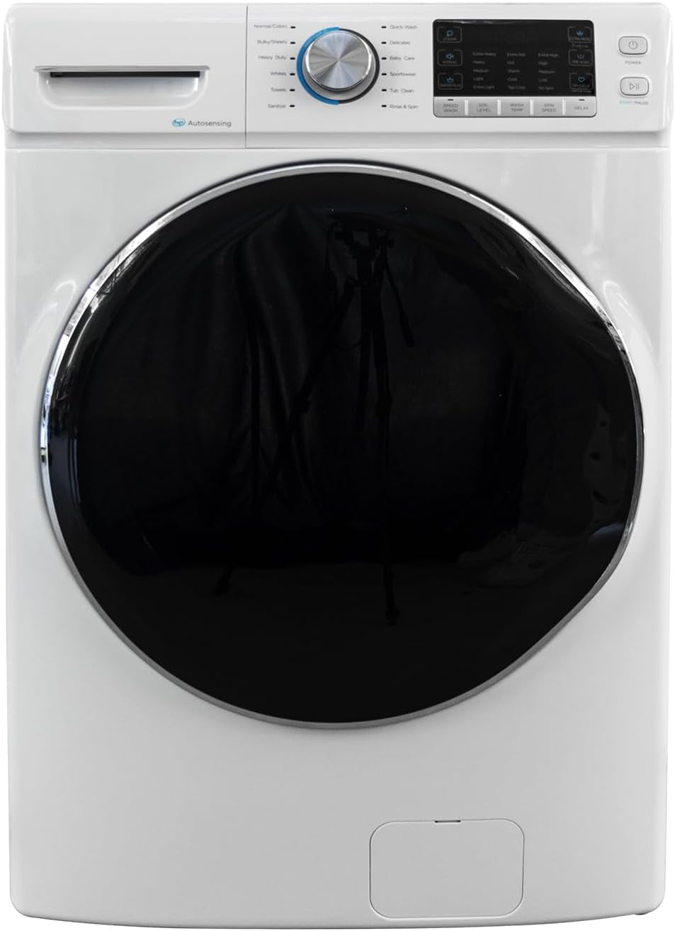 Front Load Washing Machine 4.5 Cu. Ft Washer Machine 27IN Large Capacity 12 Washing Cycles Super Speed Clothes Washing Lavadora for Apartment RV, Steam Refresh