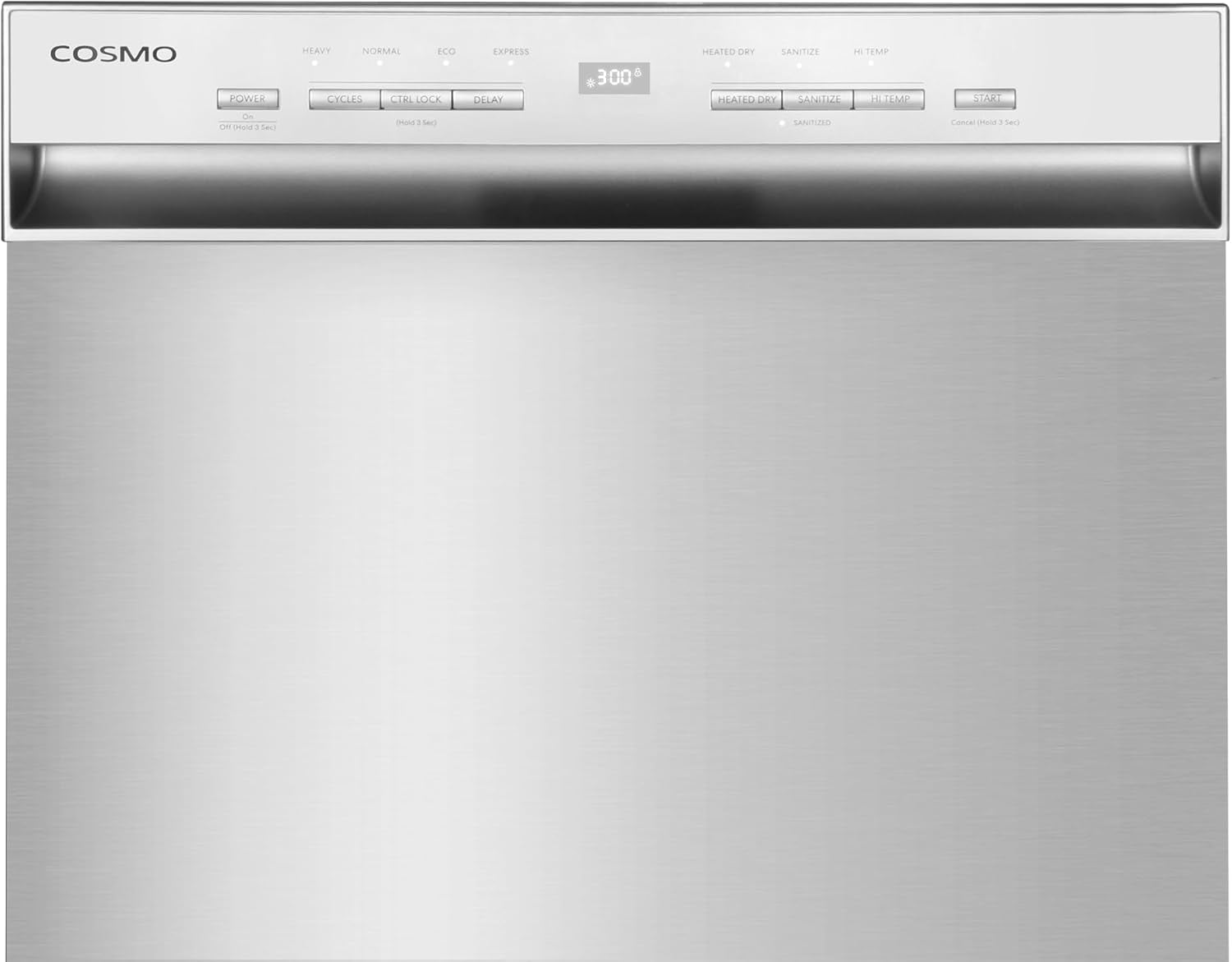 COS-DWD24FBR 24 In. Front Control Built-In Tall Tub Dishwasher in Fingerprint Resistant Stainless Steel
