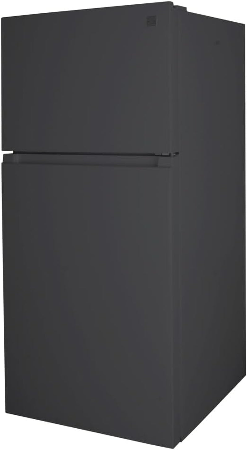 30 In. 18.2 Cu. Ft. Capacity Refrigerator/Freezer with Adjustable Glass Shelving, Humidity Control Crispers, Gallon Door Bins, ENERGY STAR Certified, Black