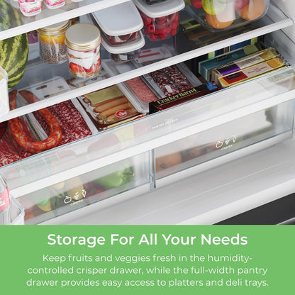 46-75515 Counter-Depth French Door Refrigerator/Freezer with Fingerprint-Resistant Stainless Steel, Ice Maker, Quiet and Energy Efficient Inverter Compressor, 36 Inch