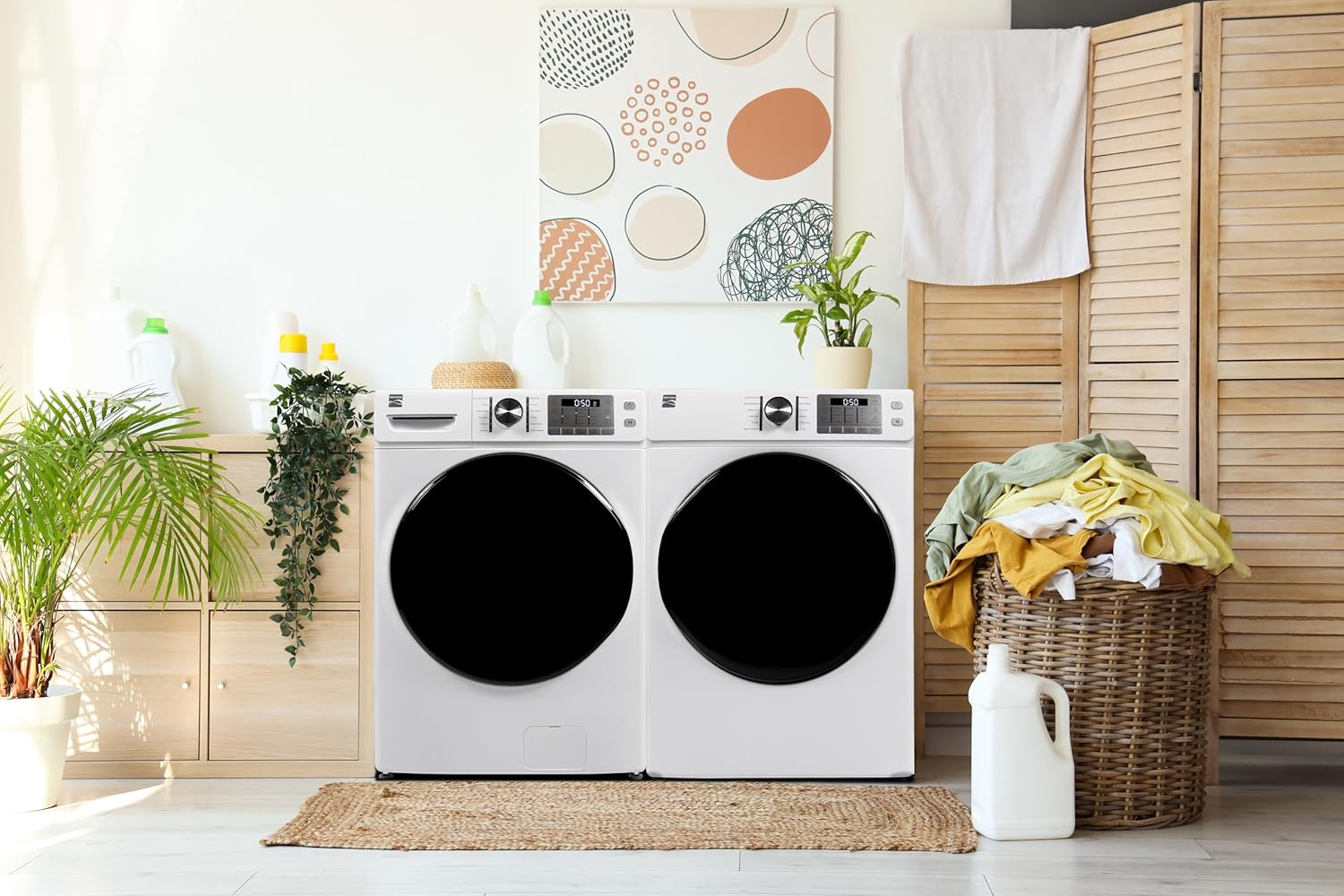 8.0 Cu. Ft. Front Load Gas Dryer - Wrinkle Guard with Accela Steam to Reduce Static and Odors - Sanitize & Smart Sensor Drying - LED - White