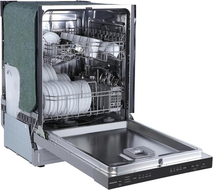 24 Inch Dishwasher with 12 Place Settings, 7 Washing Cycles, Stainless Steel and Plastic Tub, Ul/Energy Star- Stainless Steel