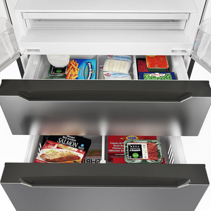  22.5 Cu. Ft, Stainless-Steel Fridge, Silver