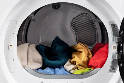 8.0 Cu. Ft. Front Load Gas Dryer - Wrinkle Guard with Accela Steam to Reduce Static and Odors - Sanitize & Smart Sensor Drying - LED - White