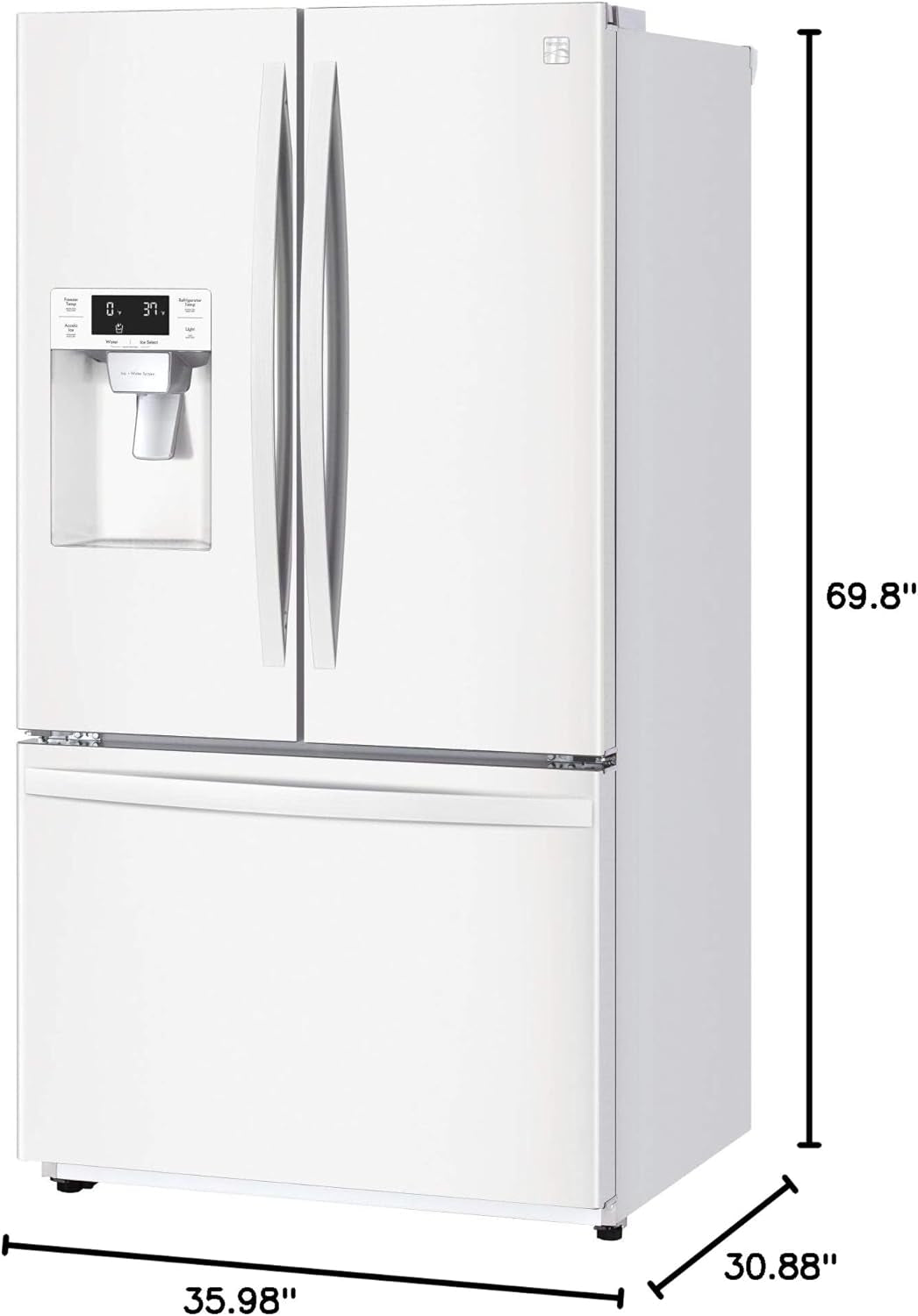 75032 25.5 Cu. Ft. French Door Refrigerator, White
