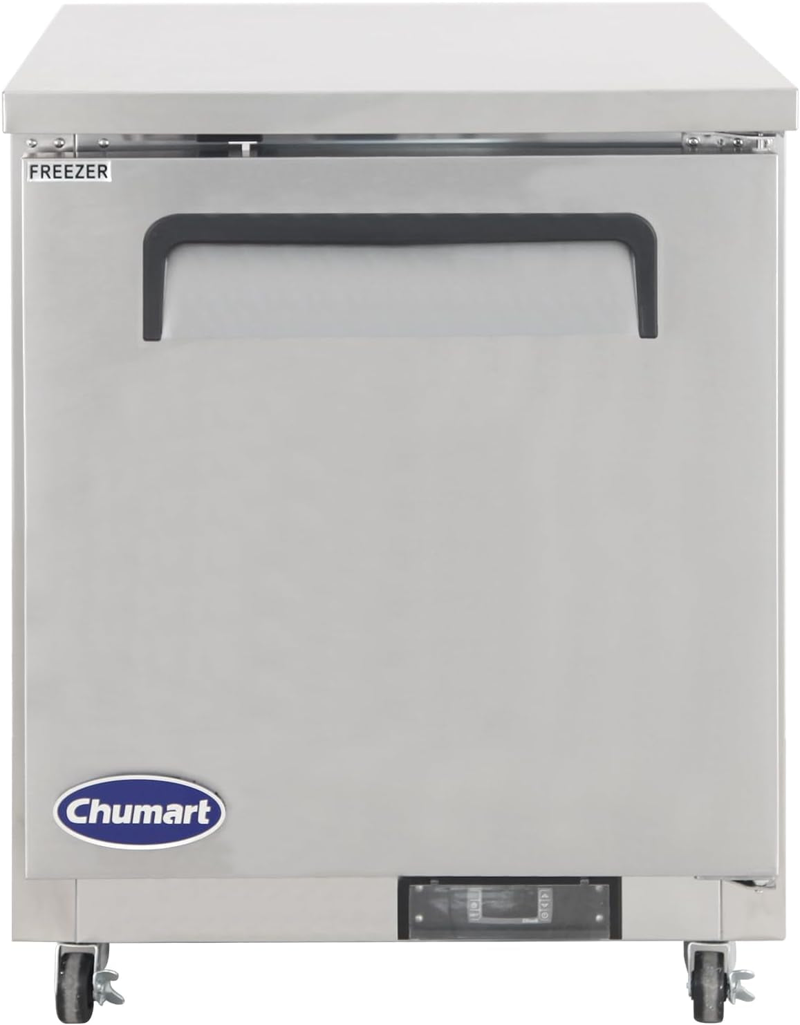Commercial Freezer Worktop 28" W Single Door Undercounter Freezer, 6.5 Cu. Ft Reach-In Stainless Steel Internal Freezer Digital Temperature Control -10℉~10℉ for Restaurant, Storehouse, Diner
