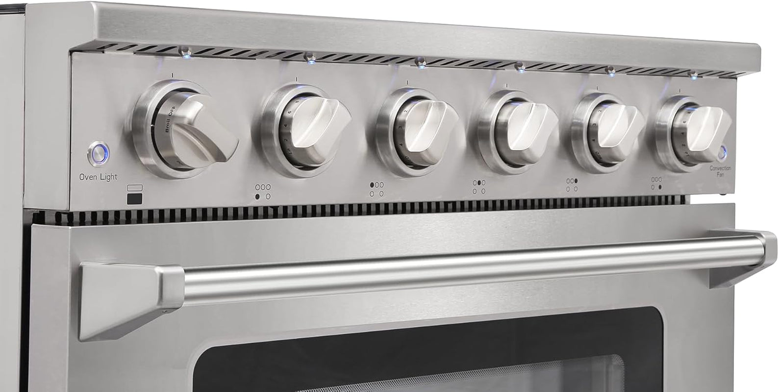 36 Inch Professional Electric Range with 5 Heating Elements Cooktop, 6.0 Cu. Ft. Convection Oven Capacity, Smooth Glass Top, in Stainless Steel, KOS-36RE06H (Black)