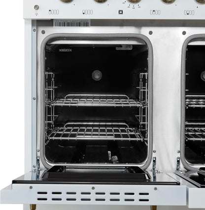 48" Duel Fuel Range 8 Burners in White Color