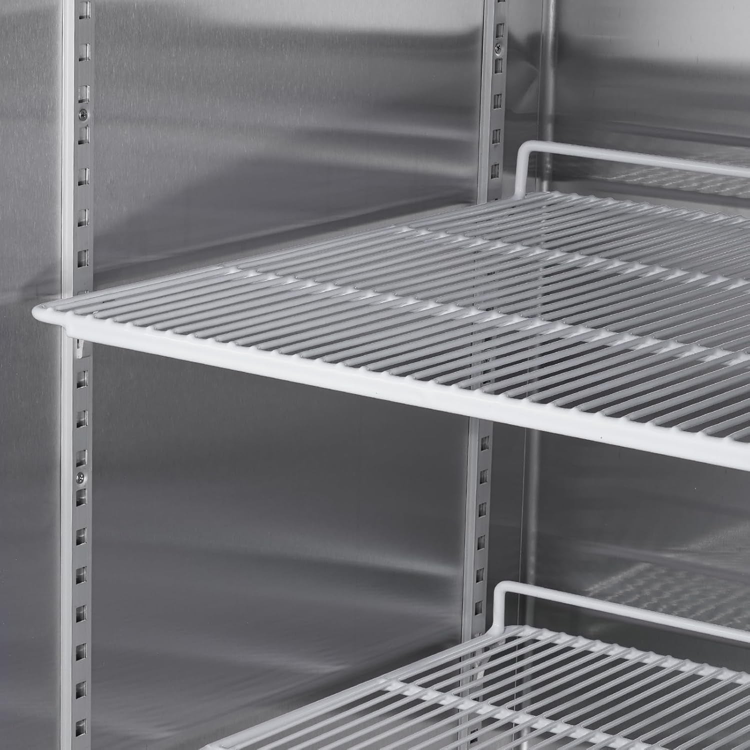 54" W 2 Door Commercial Refrigerator, Reach-In Refrigerator Stainless Steel Fridge for Restaurant Kitchen Bakery Garage, 42.2 Cu. Ft Refrigerators for Bar Shop School Church