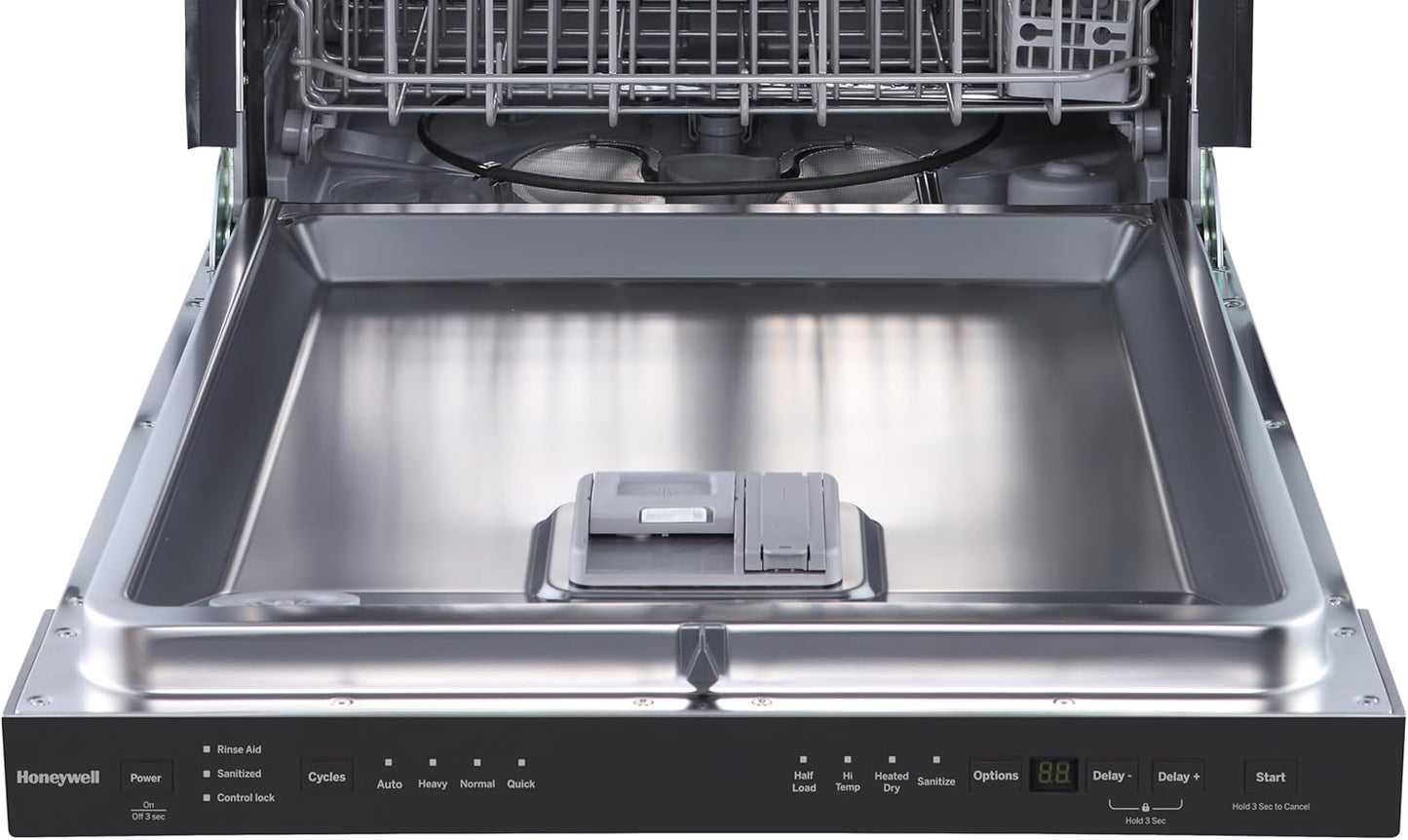 24 Inch Dishwasher with 12 Place Settings, 7 Washing Cycles, Stainless Steel and Plastic Tub, Ul/Energy Star- Stainless Steel