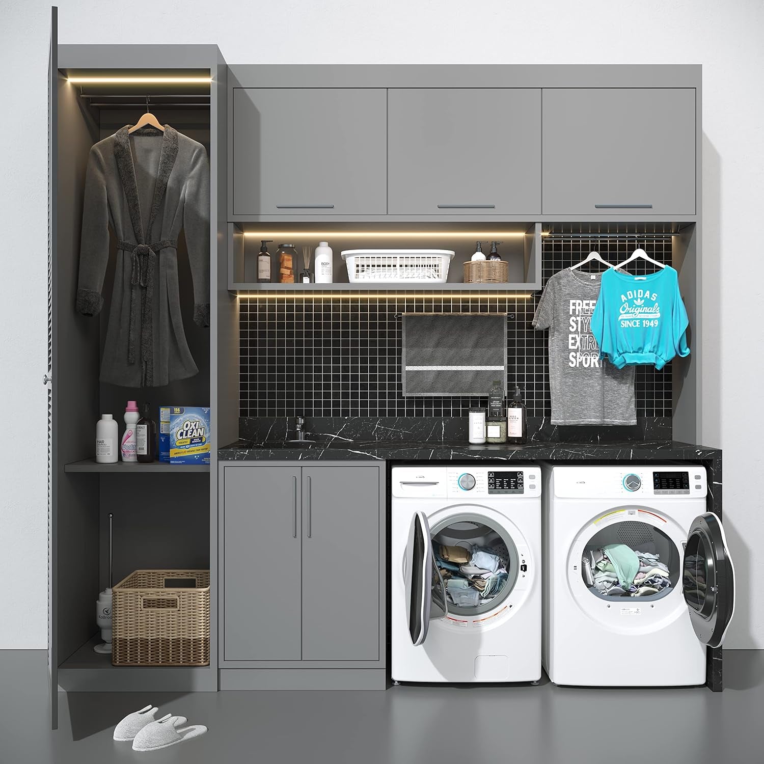 FLD-8CWH, White Front Load 8 Cu. Ft. Dryer, Capacity Home Unit with Wrinkle Release Steam Function and Smart Sensor Dry Technology, Stainless-Steel Drum [240V], X-Large (27")