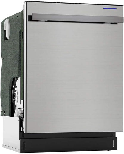 SDW6757ES Slide-In Dishwasher, Stainless Steel Finish, 24" Wide, Soil Sensors, Premium White LED Interior Lighting, Smooth Glide Rails, Heated Dry Option, Responsive Wash Cycles, Power Wash Zone