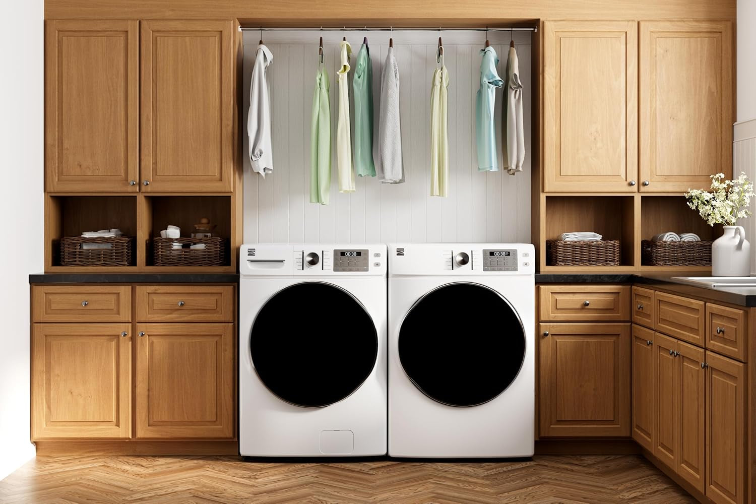 4.5 Cu. Ft. Front Load Washer with Stain Removing Steam Treatment - Sanitize Cycle - Reduce Laundry Time with Accela Wash - LED - ENERGY STAR Certified - White