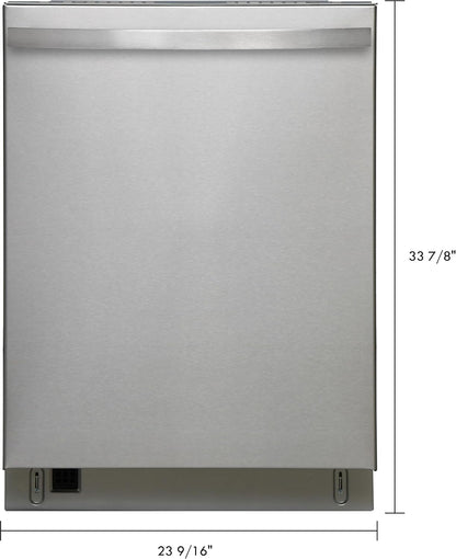 22-14625 24" Built-In Dishwasher-Quiet Tub with Turbodry, Leak, & Smartwash Soil Detection-Energy Star Certified, 24.61"D X 23.55"W X 33.88"H, Fingerprint Resistant Stainless Steel