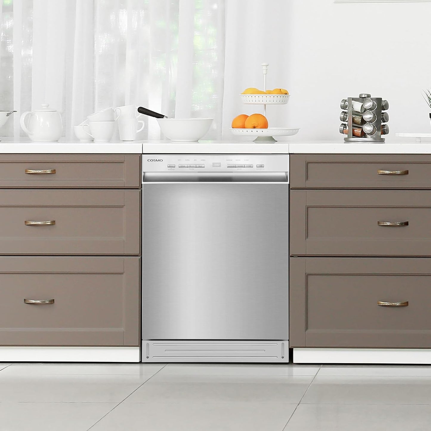 COS-DWD24FBR 24 In. Front Control Built-In Tall Tub Dishwasher in Fingerprint Resistant Stainless Steel