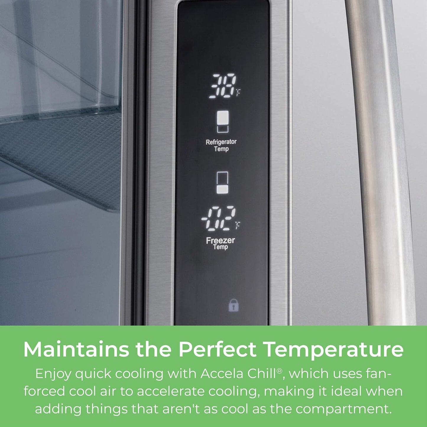 46-75515 Counter-Depth French Door Refrigerator/Freezer with Fingerprint-Resistant Stainless Steel, Ice Maker, Quiet and Energy Efficient Inverter Compressor, 36 Inch