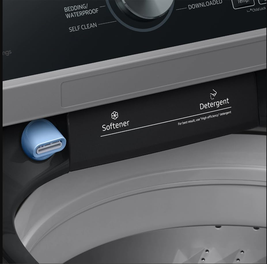 4.7 Cu Ft Top Load Washing Machine Bundle with Built-In Waterjet Faucet, Self Clean, Low Vibration Quiet Wash, Smart Wi-Fi, Includes Hoses & 1-Year CPS Protection