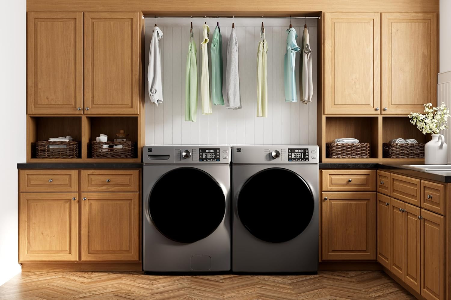 8.0 Cu. Ft. Front Load Gas Dryer - Wrinkle Guard with Accela Steam to Reduce Static and Odors - Sanitize & Smart Sensor Drying - LED - Metallic Silver