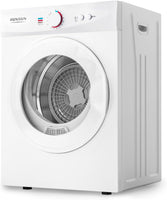 1.8 Cu.Ft Portable Clothes Dryer, Front Load Dryer Machine, Compact Laundry Dryer with Stainless Steel Tub for Apartment, Home, Dorm (Classic Knob Control)
