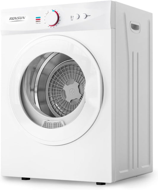 1.8 Cu.Ft Portable Clothes Dryer, Front Load Dryer Machine, Compact Laundry Dryer with Stainless Steel Tub for Apartment, Home, Dorm (Classic Knob Control)