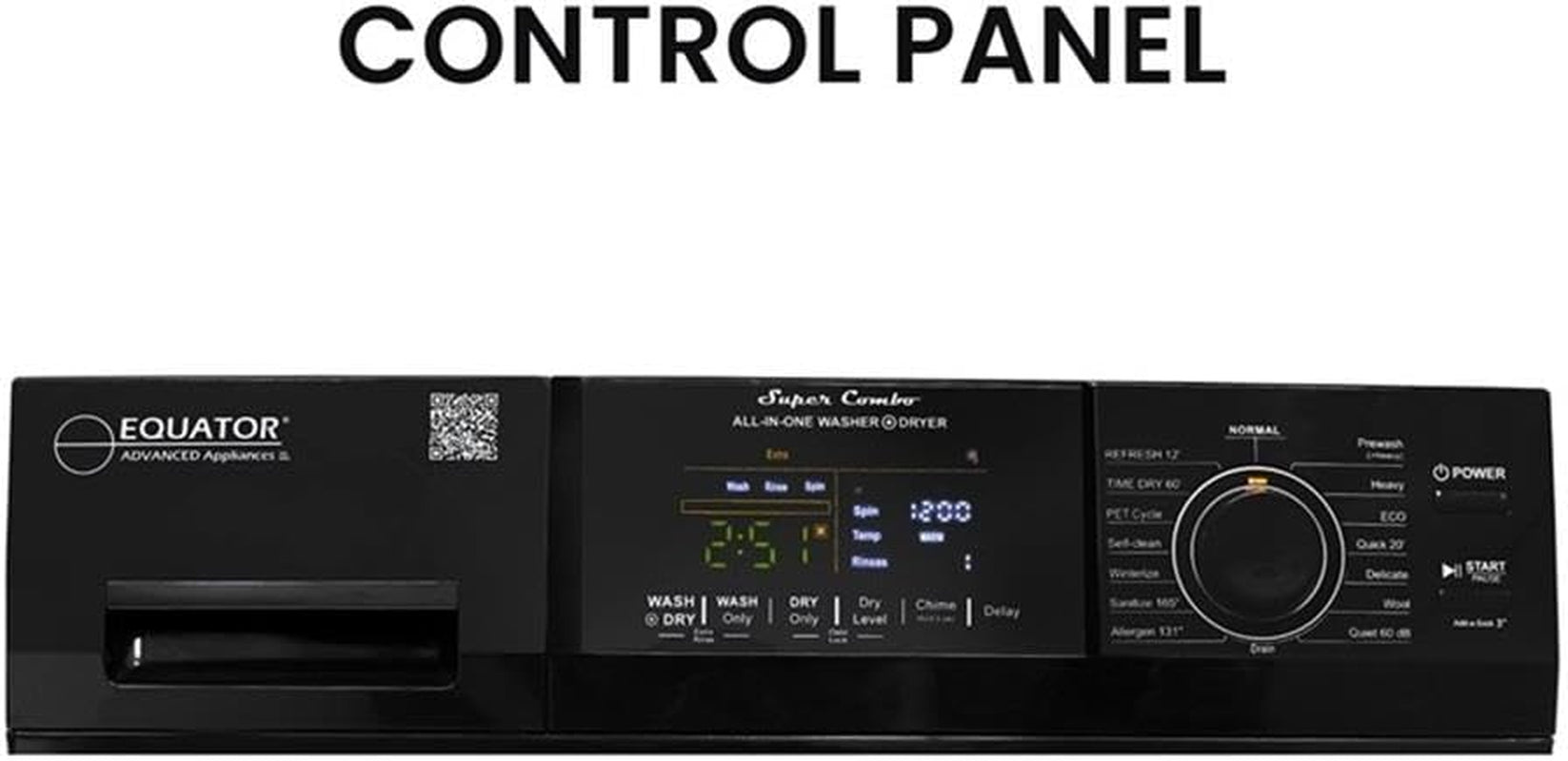 All-In-One Washer Dryer VENTED-DRY FASTER than Condense 15Lb 110V