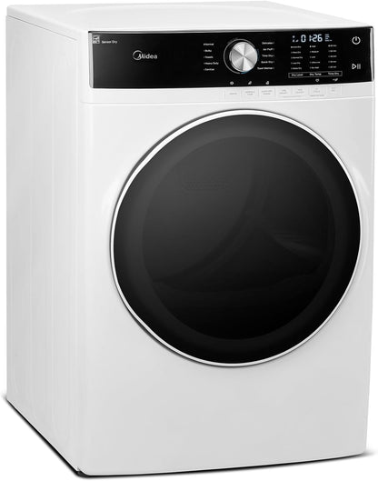 MLE45N1AWW Front Load Electric Dryer Matching, with Stainless Steel Sensor Dry, Wrinkle Care, Touch Control, 10 Total Cycles, 8.0 Cu.Ft, White