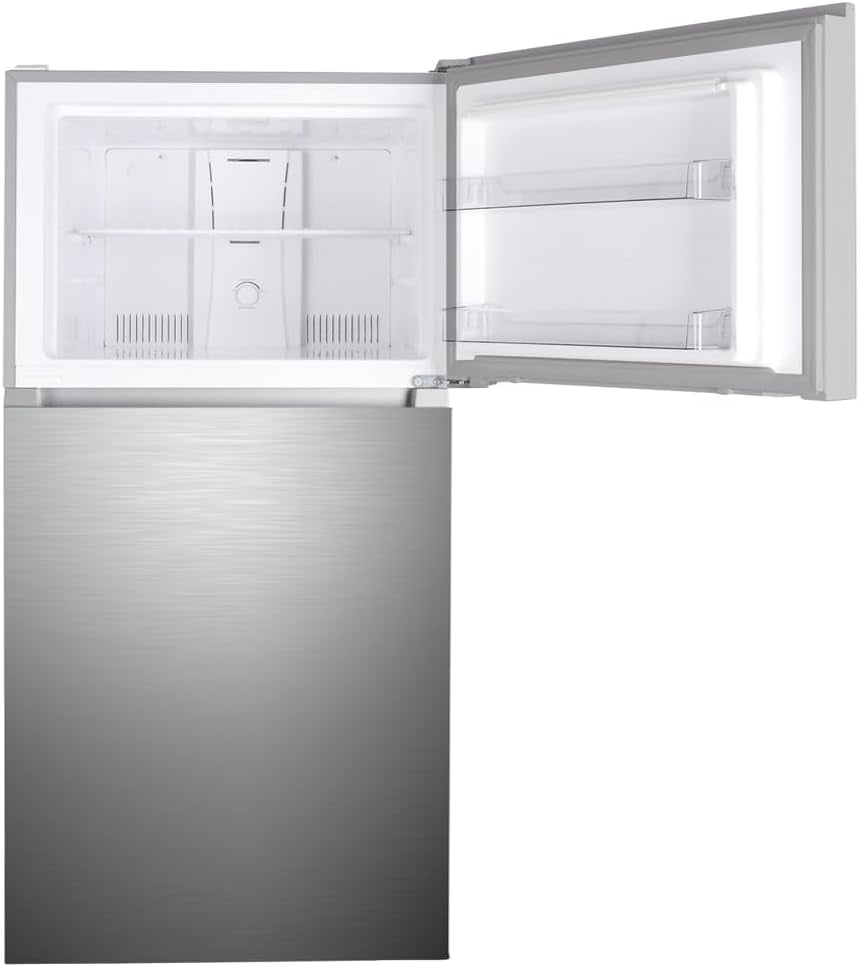 33 In. 20.5 Cu. Ft. Capacity Refrigerator/Freezer with Full-Width Adjustable Glass Shelving, Humidity Control Crispers, ENERGY STAR Certified, Fingerprint Resistant Stainless Steel