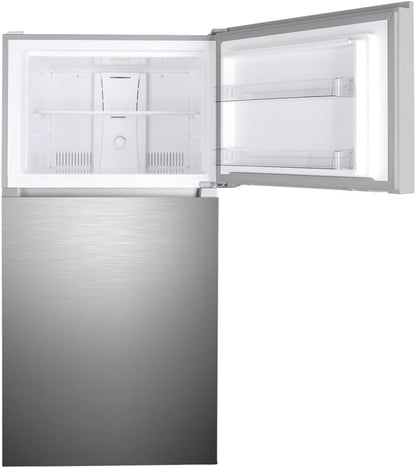 33 In. 20.5 Cu. Ft. Capacity Refrigerator/Freezer with Full-Width Adjustable Glass Shelving, Humidity Control Crispers, ENERGY STAR Certified, Fingerprint Resistant Stainless Steel