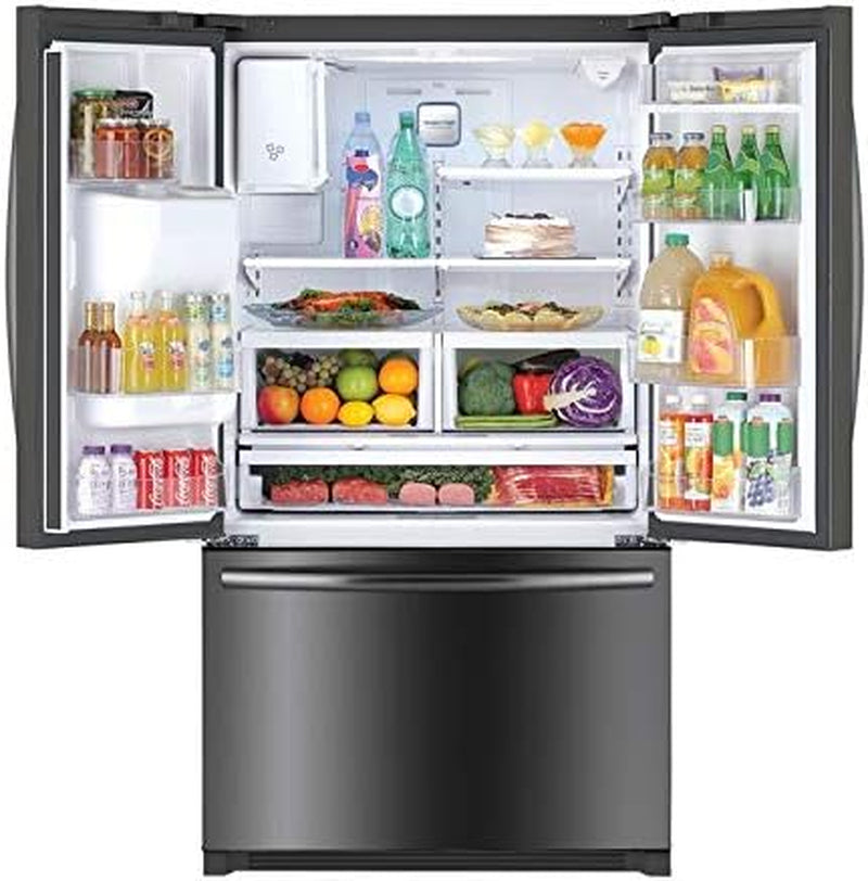 WRFS26SUJE 25.5 Cu. Ft. French Door Dispenser Refrigerator with a Dual Ice Maker - Black Stainless Steel