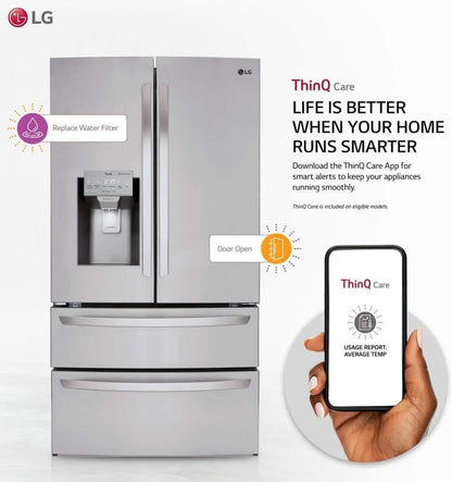 LMXS28626S 28 Cu. Ft. Stainless Steel 4-Door French Door Refrigerator