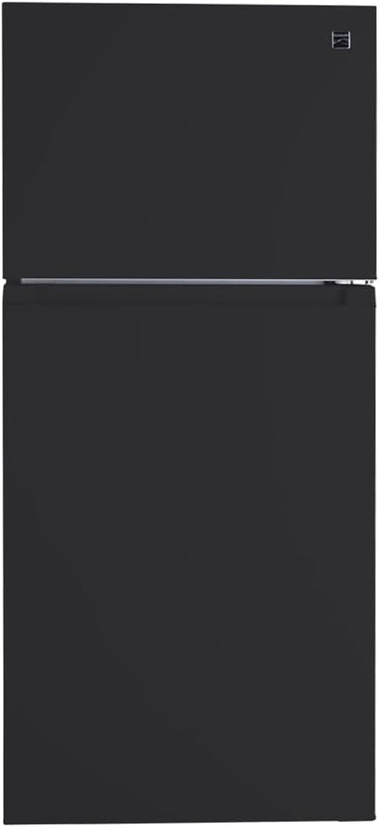 30 In. 18.2 Cu. Ft. Capacity Refrigerator/Freezer with Adjustable Glass Shelving, Humidity Control Crispers, Gallon Door Bins, ENERGY STAR Certified, Black