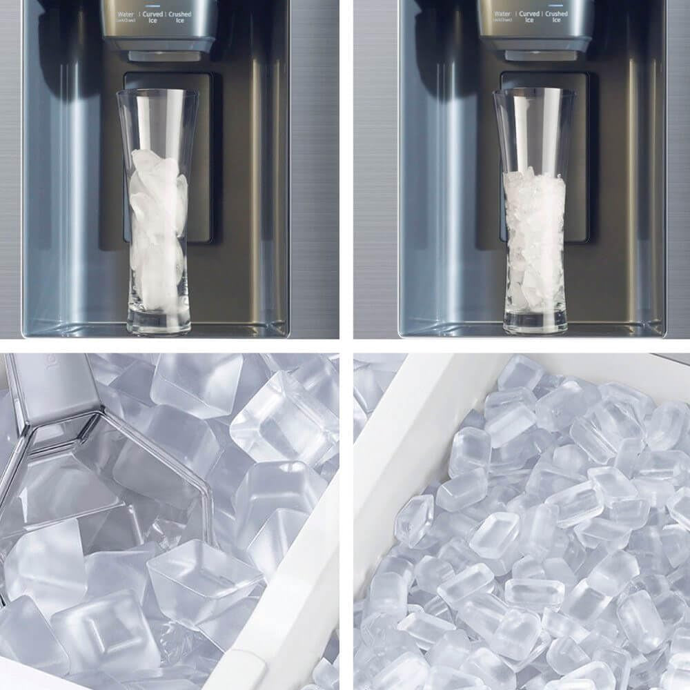 36" 3-Door Fridge with Ice/Water Dispenser and Freezer Ice Maker