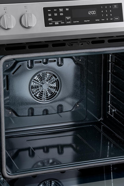22-96833 5.6 Cu. Ft. Front-Control 5 Element Electric Range Stove with Triple and Dual Ring Elements, Steam Clean Oven, Precision Set Controls