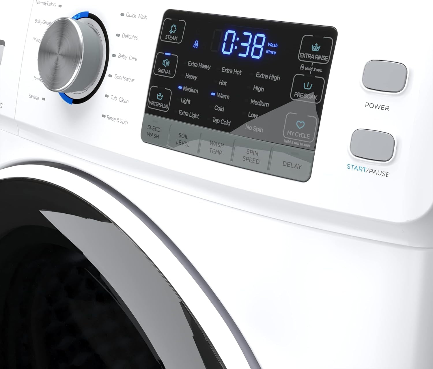 Large Capacity Washer + Dryer Bundle - 4.5 Cu. Ft. Front Load Washing Machine [120V] (FLW-5CWH) + 8 Cu. Ft Front Load Dryer [240V] (FLD-8CWH)