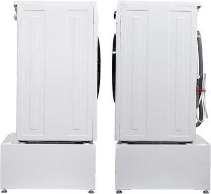Equator All-In-One Washer Dryer Ventless FULLY BUILTIN 0-CLEARANCE 1.62Cf/15Lbs 110V 1400RPM with Pedestal + ADA (White)