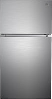 33 In. 20.4 Cu. Ft Capacity Refrigerator/Freezer with Full-Width Adjustable Glass Shelving, Humidity Control Crispers, Ice Maker, ENERGY STAR Certified, Fingerprint Resistant Stainless Steel