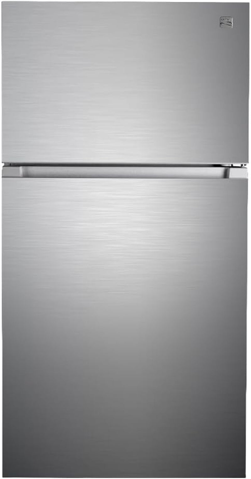 33 In. 20.4 Cu. Ft Capacity Refrigerator/Freezer with Full-Width Adjustable Glass Shelving, Humidity Control Crispers, Ice Maker, ENERGY STAR Certified, Fingerprint Resistant Stainless Steel