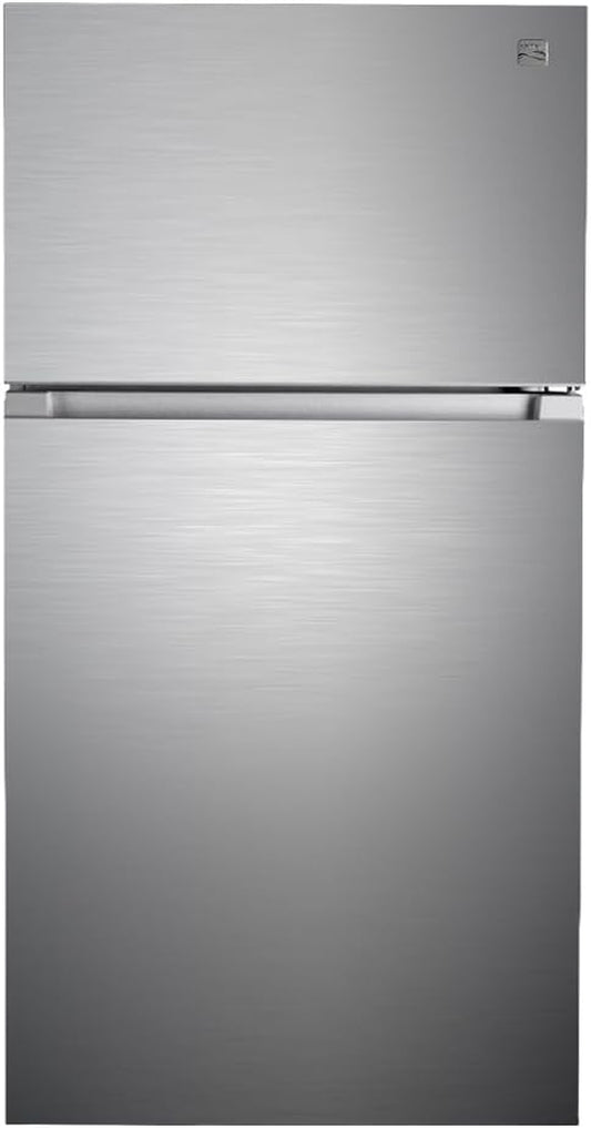 33 In. 20.4 Cu. Ft Capacity Refrigerator/Freezer with Full-Width Adjustable Glass Shelving, Humidity Control Crispers, Ice Maker, ENERGY STAR Certified, Fingerprint Resistant Stainless Steel
